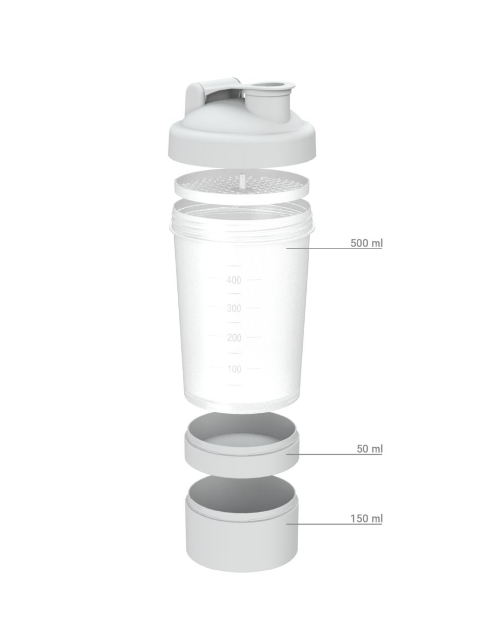 Shaker se dvěmi přihrádkami