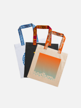 Bavlněná taška Jacquie s žakárovými uchy, 220 g/m²