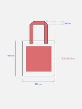 Bavlněná taška Jacquie s žakárovými uchy, 220 g/m²