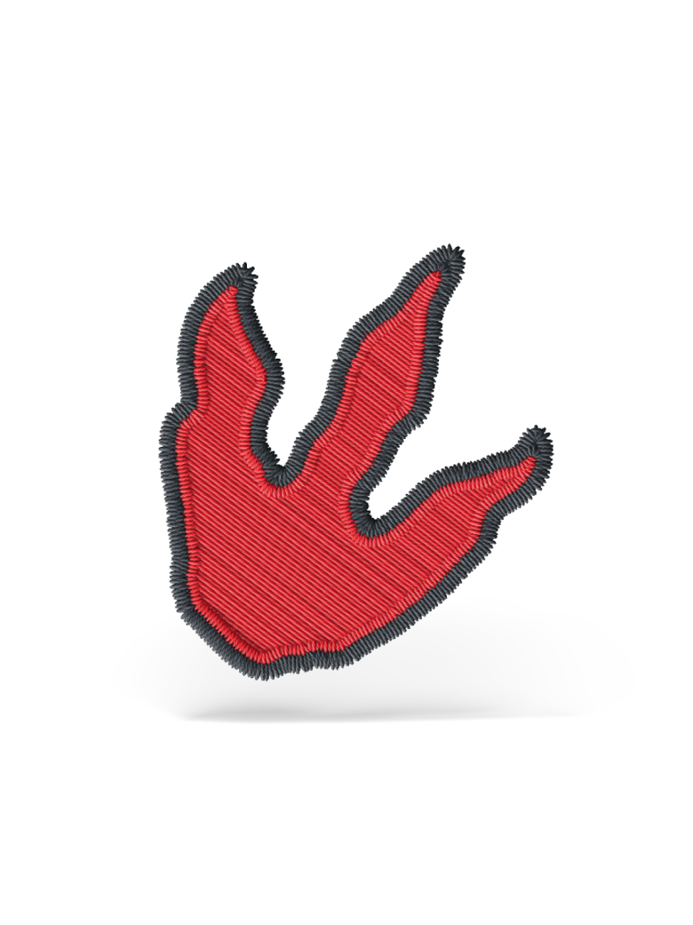 Vyšívaná nášivka s lemem